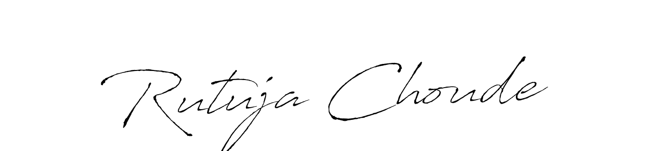 Also we have Rutuja Choude name is the best signature style. Create professional handwritten signature collection using Antro_Vectra autograph style. Rutuja Choude signature style 6 images and pictures png