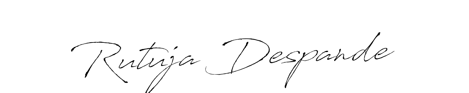 Antro_Vectra is a professional signature style that is perfect for those who want to add a touch of class to their signature. It is also a great choice for those who want to make their signature more unique. Get Rutuja Despande name to fancy signature for free. Rutuja Despande signature style 6 images and pictures png