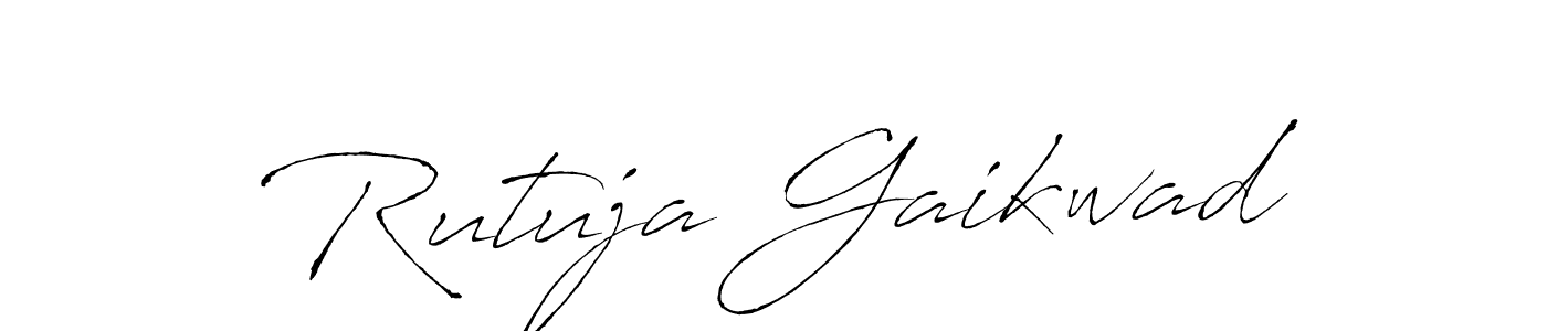 Create a beautiful signature design for name Rutuja Gaikwad. With this signature (Antro_Vectra) fonts, you can make a handwritten signature for free. Rutuja Gaikwad signature style 6 images and pictures png
