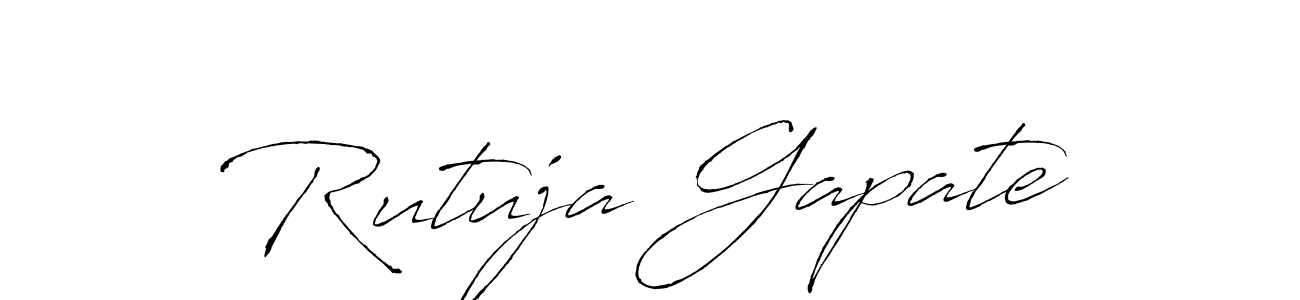 Create a beautiful signature design for name Rutuja Gapate. With this signature (Antro_Vectra) fonts, you can make a handwritten signature for free. Rutuja Gapate signature style 6 images and pictures png