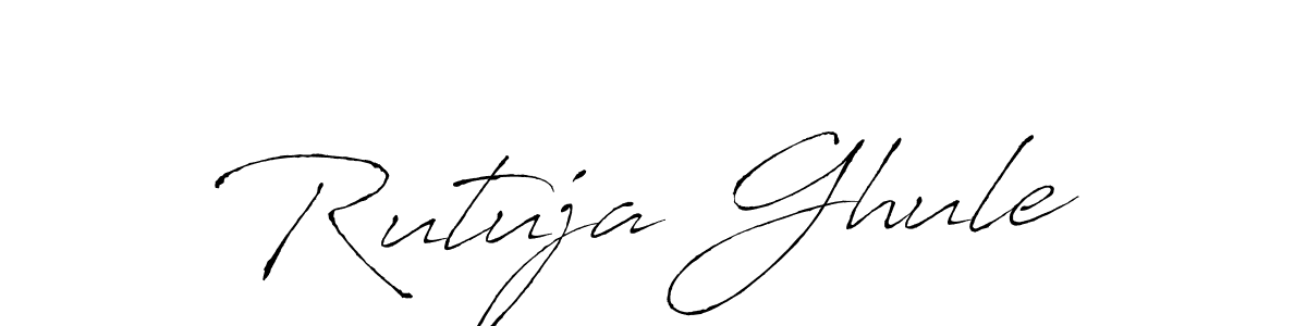 How to make Rutuja Ghule signature? Antro_Vectra is a professional autograph style. Create handwritten signature for Rutuja Ghule name. Rutuja Ghule signature style 6 images and pictures png