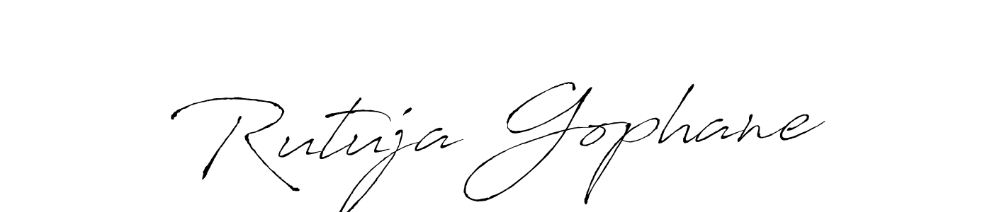 The best way (Antro_Vectra) to make a short signature is to pick only two or three words in your name. The name Rutuja Gophane include a total of six letters. For converting this name. Rutuja Gophane signature style 6 images and pictures png