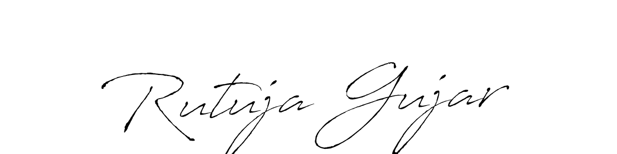 The best way (Antro_Vectra) to make a short signature is to pick only two or three words in your name. The name Rutuja Gujar include a total of six letters. For converting this name. Rutuja Gujar signature style 6 images and pictures png