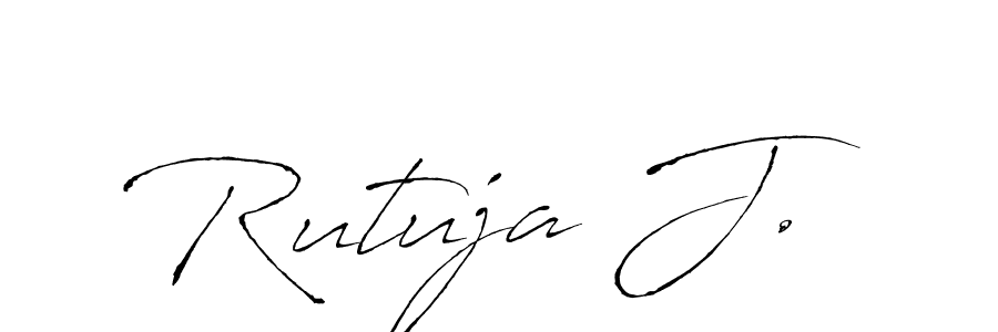 Make a beautiful signature design for name Rutuja J.. Use this online signature maker to create a handwritten signature for free. Rutuja J. signature style 6 images and pictures png