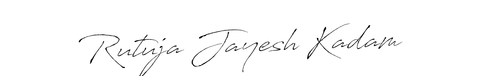 The best way (Antro_Vectra) to make a short signature is to pick only two or three words in your name. The name Rutuja Jayesh Kadam include a total of six letters. For converting this name. Rutuja Jayesh Kadam signature style 6 images and pictures png