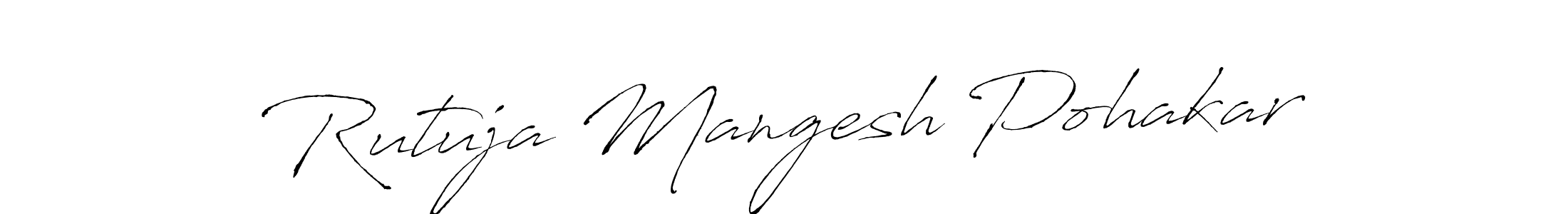Antro_Vectra is a professional signature style that is perfect for those who want to add a touch of class to their signature. It is also a great choice for those who want to make their signature more unique. Get Rutuja Mangesh Pohakar name to fancy signature for free. Rutuja Mangesh Pohakar signature style 6 images and pictures png