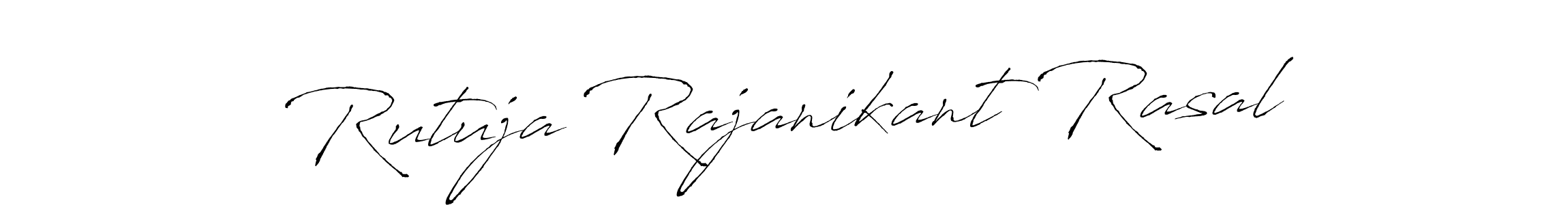 Antro_Vectra is a professional signature style that is perfect for those who want to add a touch of class to their signature. It is also a great choice for those who want to make their signature more unique. Get Rutuja Rajanikant Rasal name to fancy signature for free. Rutuja Rajanikant Rasal signature style 6 images and pictures png
