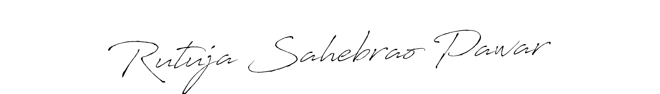 The best way (Antro_Vectra) to make a short signature is to pick only two or three words in your name. The name Rutuja Sahebrao Pawar include a total of six letters. For converting this name. Rutuja Sahebrao Pawar signature style 6 images and pictures png