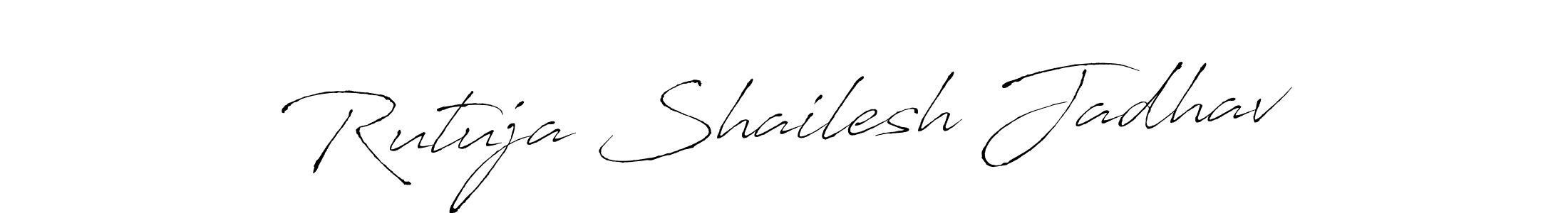 This is the best signature style for the Rutuja Shailesh Jadhav name. Also you like these signature font (Antro_Vectra). Mix name signature. Rutuja Shailesh Jadhav signature style 6 images and pictures png