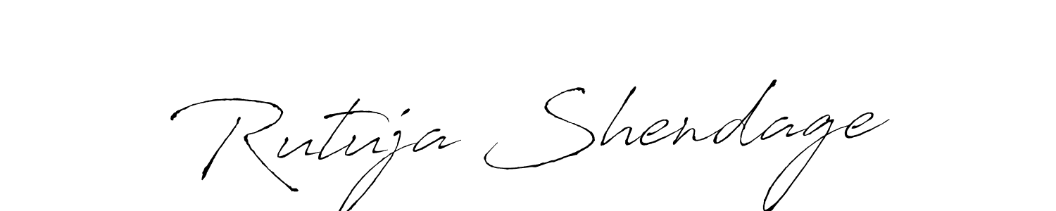 Make a beautiful signature design for name Rutuja Shendage. With this signature (Antro_Vectra) style, you can create a handwritten signature for free. Rutuja Shendage signature style 6 images and pictures png