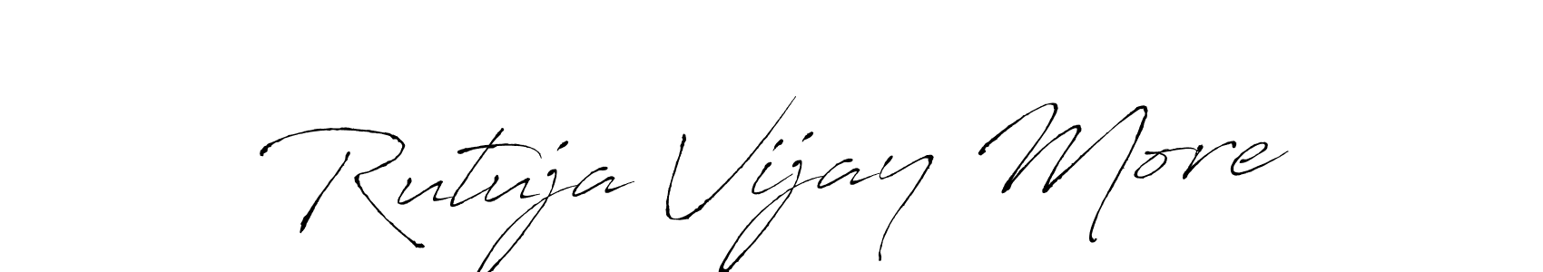 This is the best signature style for the Rutuja Vijay More name. Also you like these signature font (Antro_Vectra). Mix name signature. Rutuja Vijay More signature style 6 images and pictures png