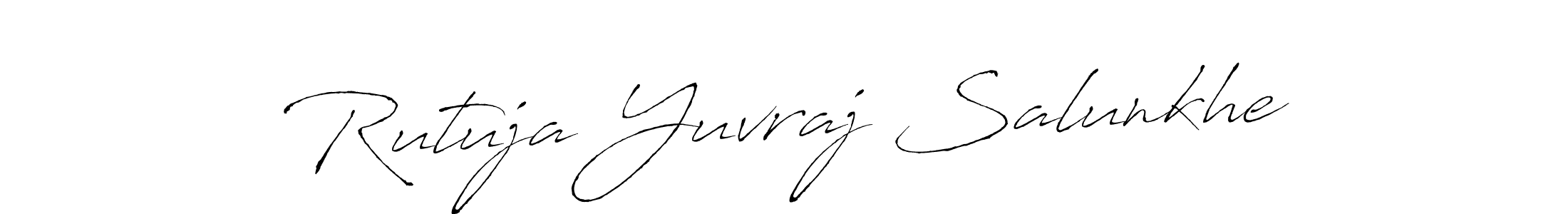 Make a beautiful signature design for name Rutuja Yuvraj Salunkhe. With this signature (Antro_Vectra) style, you can create a handwritten signature for free. Rutuja Yuvraj Salunkhe signature style 6 images and pictures png