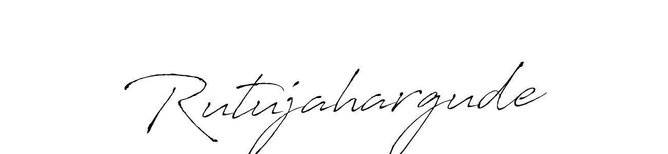Rutujahargude stylish signature style. Best Handwritten Sign (Antro_Vectra) for my name. Handwritten Signature Collection Ideas for my name Rutujahargude. Rutujahargude signature style 6 images and pictures png
