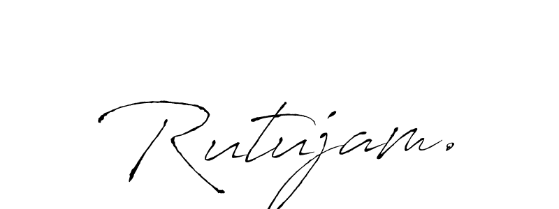 Rutujam. stylish signature style. Best Handwritten Sign (Antro_Vectra) for my name. Handwritten Signature Collection Ideas for my name Rutujam.. Rutujam. signature style 6 images and pictures png