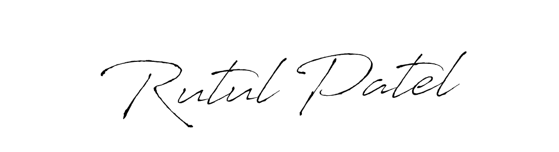 Make a beautiful signature design for name Rutul Patel. With this signature (Antro_Vectra) style, you can create a handwritten signature for free. Rutul Patel signature style 6 images and pictures png