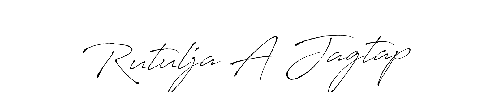 Antro_Vectra is a professional signature style that is perfect for those who want to add a touch of class to their signature. It is also a great choice for those who want to make their signature more unique. Get Rutulja A Jagtap name to fancy signature for free. Rutulja A Jagtap signature style 6 images and pictures png
