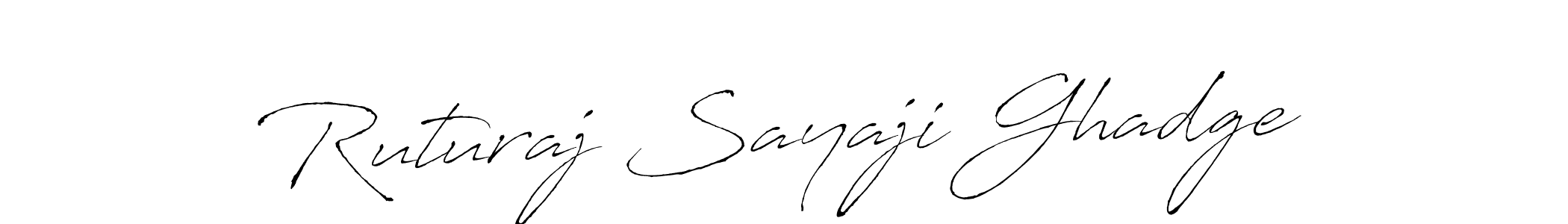 This is the best signature style for the Ruturaj Sayaji Ghadge name. Also you like these signature font (Antro_Vectra). Mix name signature. Ruturaj Sayaji Ghadge signature style 6 images and pictures png