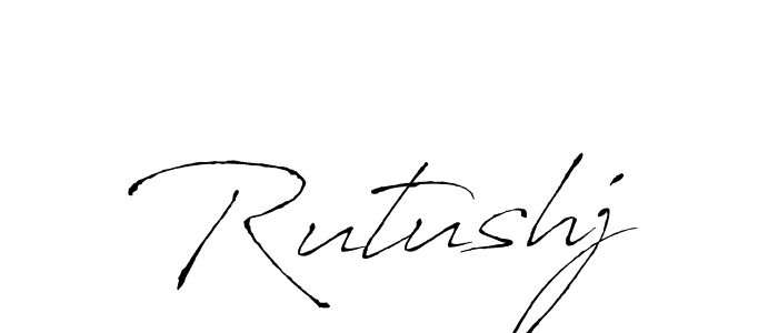 How to make Rutushj name signature. Use Antro_Vectra style for creating short signs online. This is the latest handwritten sign. Rutushj signature style 6 images and pictures png