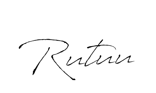 Rutuu stylish signature style. Best Handwritten Sign (Antro_Vectra) for my name. Handwritten Signature Collection Ideas for my name Rutuu. Rutuu signature style 6 images and pictures png