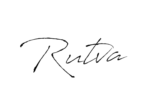 Make a beautiful signature design for name Rutva. With this signature (Antro_Vectra) style, you can create a handwritten signature for free. Rutva signature style 6 images and pictures png