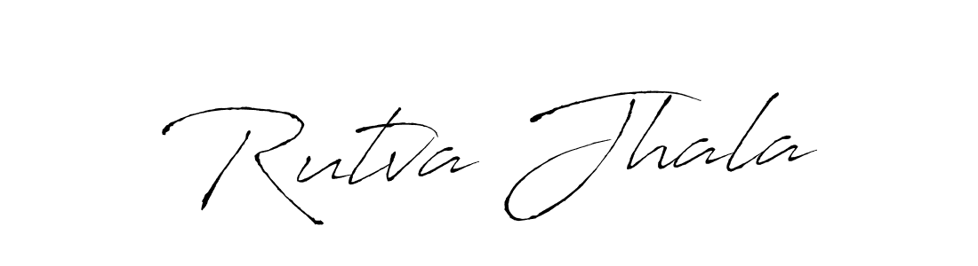 Design your own signature with our free online signature maker. With this signature software, you can create a handwritten (Antro_Vectra) signature for name Rutva Jhala. Rutva Jhala signature style 6 images and pictures png