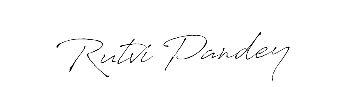 Create a beautiful signature design for name Rutvi Pandey. With this signature (Antro_Vectra) fonts, you can make a handwritten signature for free. Rutvi Pandey signature style 6 images and pictures png