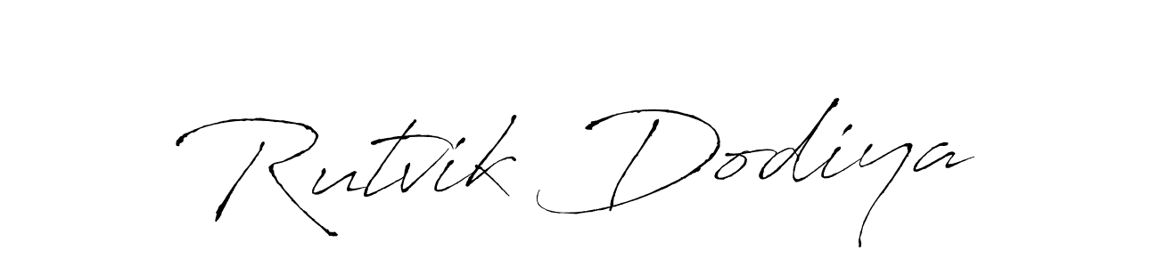 Antro_Vectra is a professional signature style that is perfect for those who want to add a touch of class to their signature. It is also a great choice for those who want to make their signature more unique. Get Rutvik Dodiya name to fancy signature for free. Rutvik Dodiya signature style 6 images and pictures png