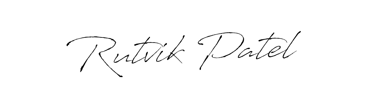 Also we have Rutvik Patel name is the best signature style. Create professional handwritten signature collection using Antro_Vectra autograph style. Rutvik Patel signature style 6 images and pictures png