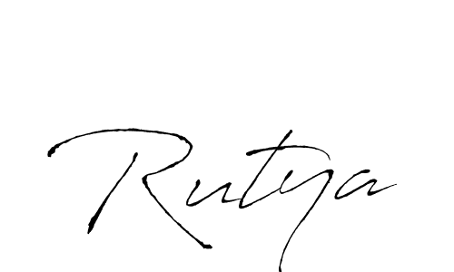 Rutya stylish signature style. Best Handwritten Sign (Antro_Vectra) for my name. Handwritten Signature Collection Ideas for my name Rutya. Rutya signature style 6 images and pictures png