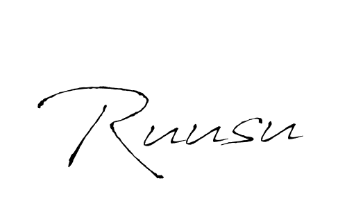 Use a signature maker to create a handwritten signature online. With this signature software, you can design (Antro_Vectra) your own signature for name Ruusu. Ruusu signature style 6 images and pictures png