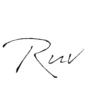 Make a beautiful signature design for name Ruv. Use this online signature maker to create a handwritten signature for free. Ruv signature style 6 images and pictures png