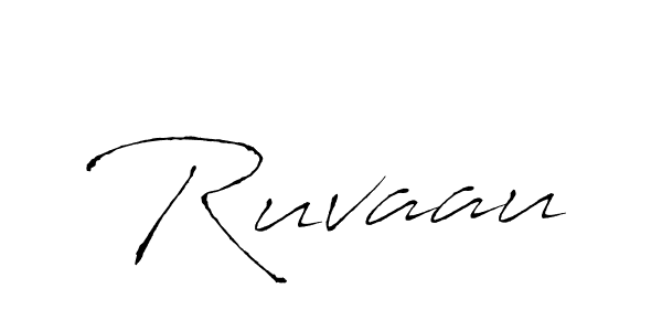 Make a beautiful signature design for name Ruvaau. With this signature (Antro_Vectra) style, you can create a handwritten signature for free. Ruvaau signature style 6 images and pictures png
