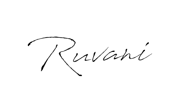 Create a beautiful signature design for name Ruvani. With this signature (Antro_Vectra) fonts, you can make a handwritten signature for free. Ruvani signature style 6 images and pictures png