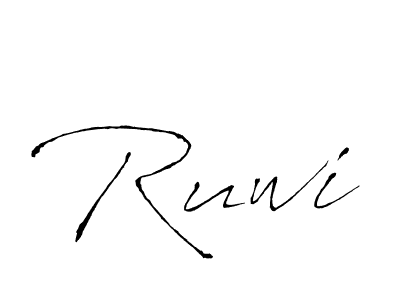 You should practise on your own different ways (Antro_Vectra) to write your name (Ruwi) in signature. don't let someone else do it for you. Ruwi signature style 6 images and pictures png