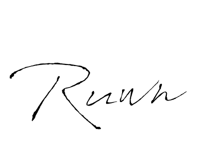 Antro_Vectra is a professional signature style that is perfect for those who want to add a touch of class to their signature. It is also a great choice for those who want to make their signature more unique. Get Ruwn name to fancy signature for free. Ruwn signature style 6 images and pictures png