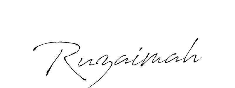 Ruzaimah stylish signature style. Best Handwritten Sign (Antro_Vectra) for my name. Handwritten Signature Collection Ideas for my name Ruzaimah. Ruzaimah signature style 6 images and pictures png