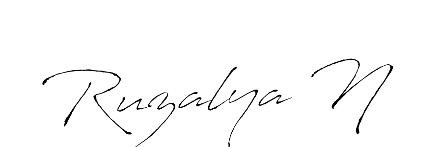 How to make Ruzalya N signature? Antro_Vectra is a professional autograph style. Create handwritten signature for Ruzalya N name. Ruzalya N signature style 6 images and pictures png