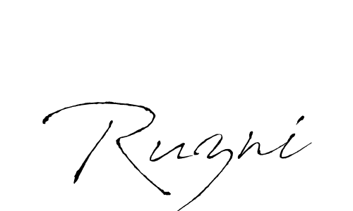 Create a beautiful signature design for name Ruzni. With this signature (Antro_Vectra) fonts, you can make a handwritten signature for free. Ruzni signature style 6 images and pictures png