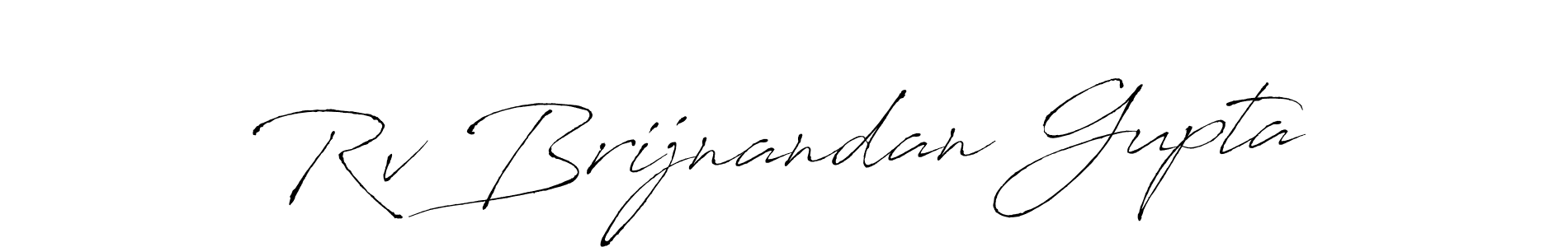 Create a beautiful signature design for name Rv Brijnandan Gupta. With this signature (Antro_Vectra) fonts, you can make a handwritten signature for free. Rv Brijnandan Gupta signature style 6 images and pictures png