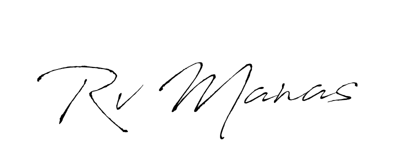 Also we have Rv Manas name is the best signature style. Create professional handwritten signature collection using Antro_Vectra autograph style. Rv Manas signature style 6 images and pictures png