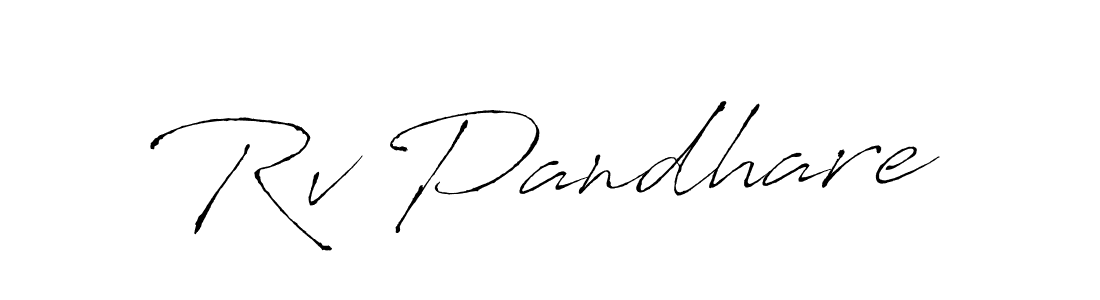 Make a beautiful signature design for name Rv Pandhare. With this signature (Antro_Vectra) style, you can create a handwritten signature for free. Rv Pandhare signature style 6 images and pictures png