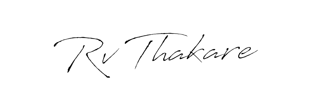Similarly Antro_Vectra is the best handwritten signature design. Signature creator online .You can use it as an online autograph creator for name Rv Thakare. Rv Thakare signature style 6 images and pictures png