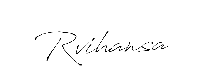 Make a beautiful signature design for name Rvihansa. With this signature (Antro_Vectra) style, you can create a handwritten signature for free. Rvihansa signature style 6 images and pictures png