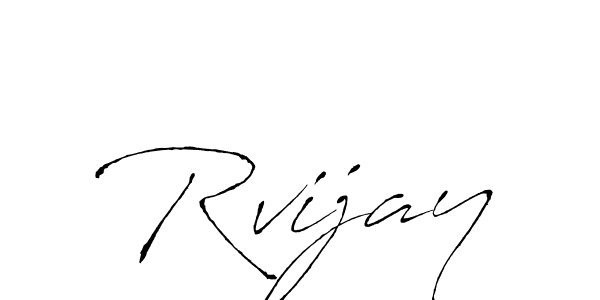 The best way (Antro_Vectra) to make a short signature is to pick only two or three words in your name. The name Rvijay include a total of six letters. For converting this name. Rvijay signature style 6 images and pictures png