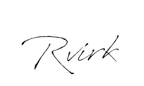 Make a beautiful signature design for name Rvirk. With this signature (Antro_Vectra) style, you can create a handwritten signature for free. Rvirk signature style 6 images and pictures png