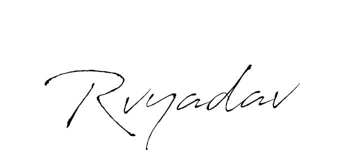 How to make Rvyadav name signature. Use Antro_Vectra style for creating short signs online. This is the latest handwritten sign. Rvyadav signature style 6 images and pictures png