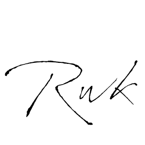 Best and Professional Signature Style for Rwk. Antro_Vectra Best Signature Style Collection. Rwk signature style 6 images and pictures png
