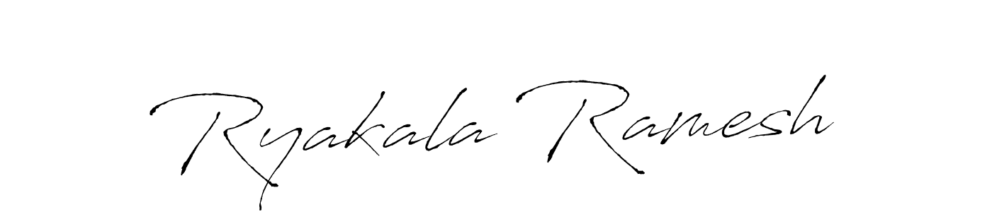 Antro_Vectra is a professional signature style that is perfect for those who want to add a touch of class to their signature. It is also a great choice for those who want to make their signature more unique. Get Ryakala Ramesh name to fancy signature for free. Ryakala Ramesh signature style 6 images and pictures png