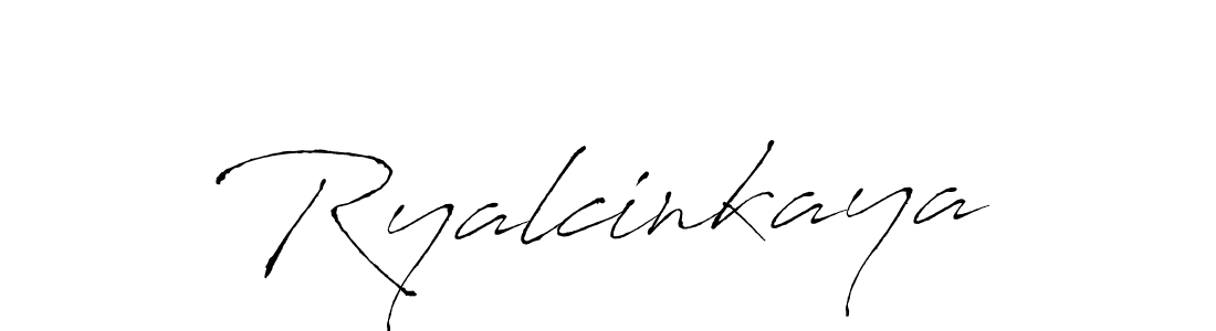 How to make Ryalcinkaya signature? Antro_Vectra is a professional autograph style. Create handwritten signature for Ryalcinkaya name. Ryalcinkaya signature style 6 images and pictures png