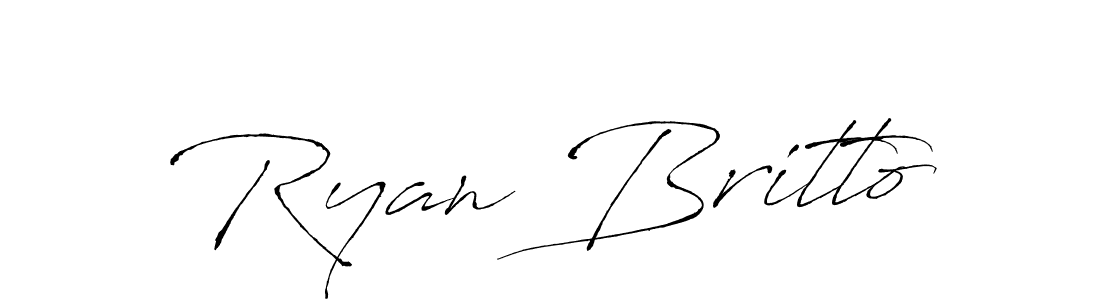 Design your own signature with our free online signature maker. With this signature software, you can create a handwritten (Antro_Vectra) signature for name Ryan Britto. Ryan Britto signature style 6 images and pictures png